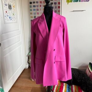 Zara Pink Double-Breasted Cape